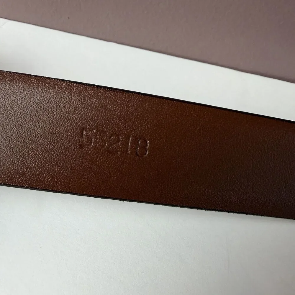 Torino Italian Croce Calf Leather Brown Belt Men’s 38 #55218
